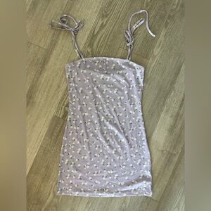 SHEIN Lavender Floral Spaghetti Strap Top